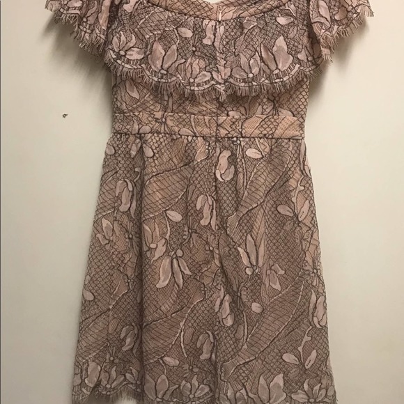 WAYF Pink and Black Lace Dress Size Extra Small - Picture 2 of 4